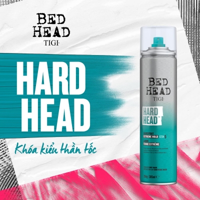 Gôm Tigi Bed Head Hard Head - Giữ nếp mạnh mẽ nhất của Tigi